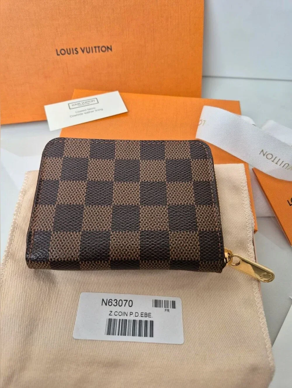Louis Vuitton Zippy Coin Purse Wallet in Brown